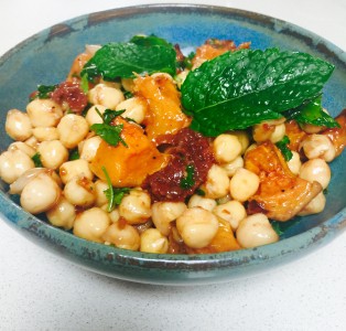 Roasted Butternut Squash and Sun-dried Tomato Chickpea Salad