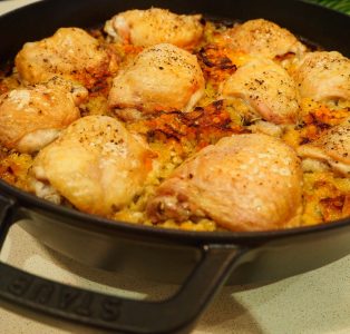 One Pot Chicken with Lentils & Rosemary